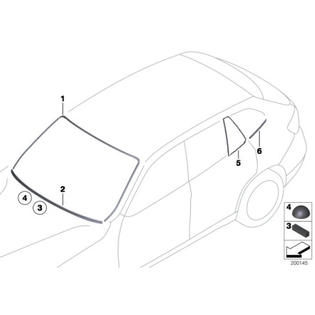 Garniture inférieure de pare-brise - Pièce d'origine BMW 51317133291