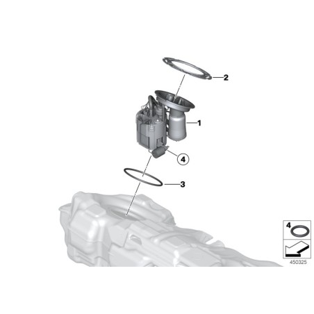 Filtre/pompe à carburant basse pression - Pièce d'origine BMW 16117243975