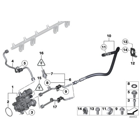 Capteur de pression basse de carburant - Pièce d'origine BMW 13537614317