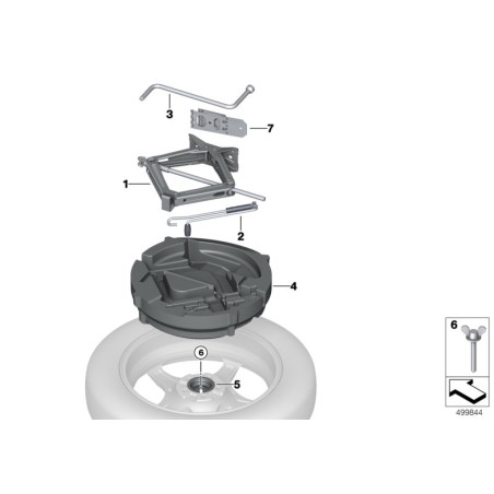 Clé à boulon de roue - Pièce d'origine BMW 71126788617