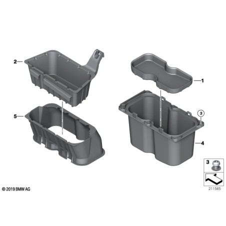 Doublure du compartiment à bagages droite - Pièce d'origine BMW 51717314088