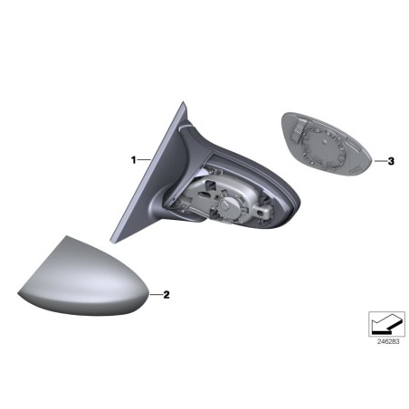 Miroir de rétroviseur M3 gauche - Pièce d'origine BMW 51168041953