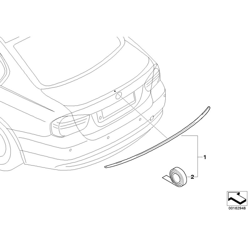 Spoiler arrière M3 - Pièce d'origine BMW 51628037779