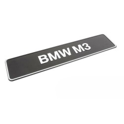 Plaque d'identification de la plaque d'immatriculation M3 - Pièce d'origine BMW 81850300855