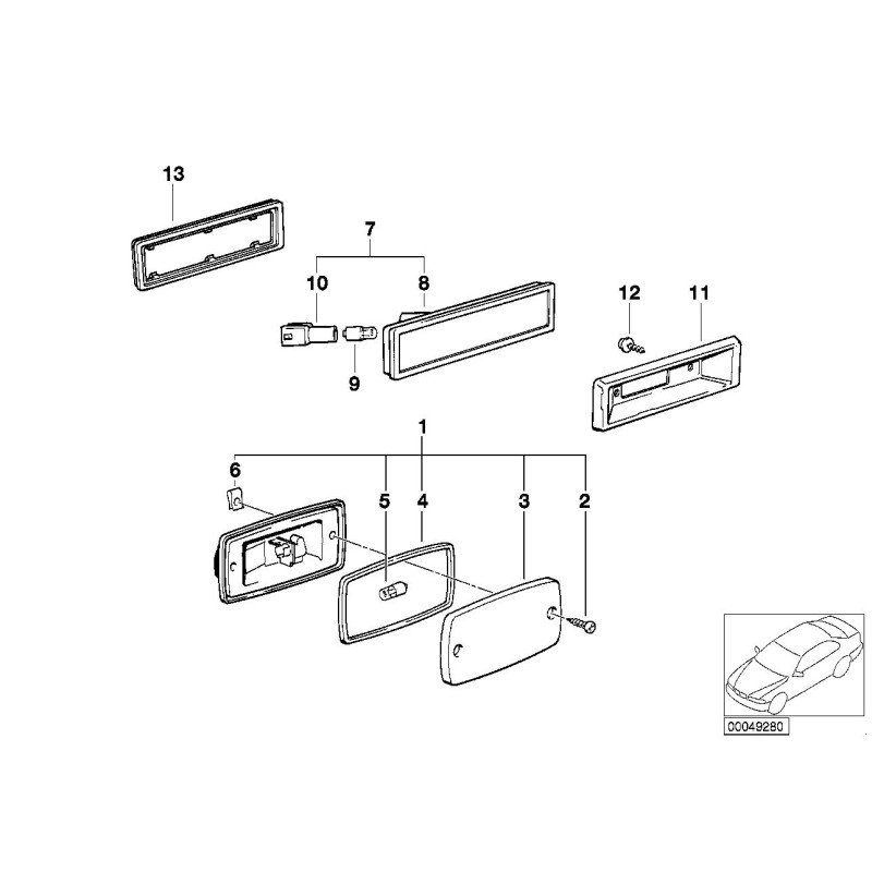Marqueur latéral M3 - Pièce d'origine BMW 63141385419