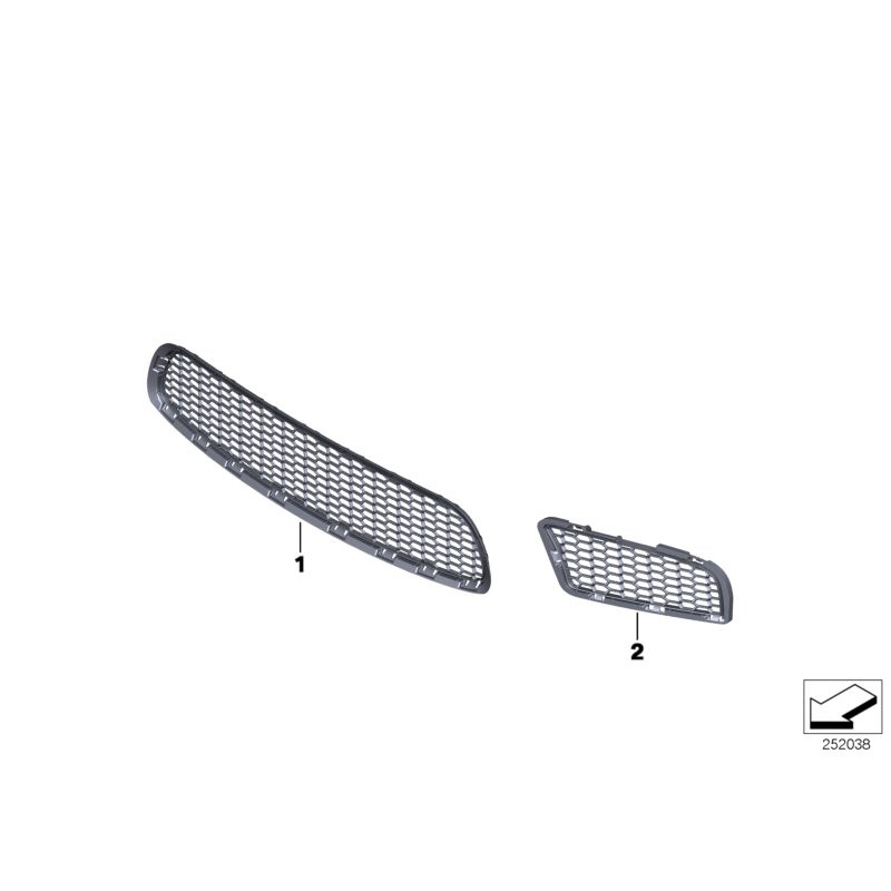 Grille de prise d'air du pare-chocs avant M5 côté gauche N/S - Pièce d'origine BMW 51118047393