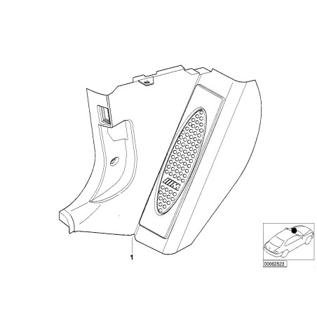 Pédale morte en aluminium "M" noire - Pièce d'origine BMW 51437902389