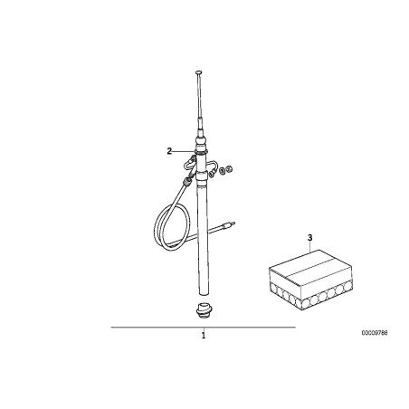 Antenne manuelle - Pièce d'origine BMW 65211376010