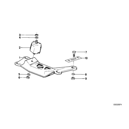 Support de transmission de boîte de vitesses manuelle - Pièce d'origine BMW 2x23711175939