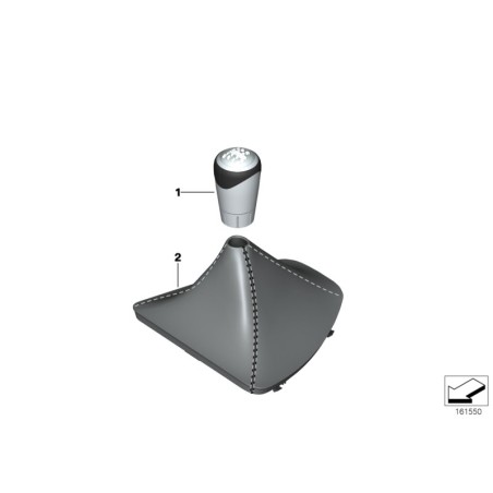 Pommeau de levier de vitesses manuel 5 vitesses - Pièce d'origine BMW 25110429267