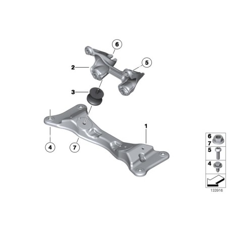 Traverse de boîte de vitesses manuelle - Pièce d'origine BMW 22316769911