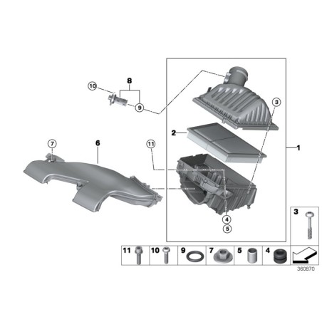 Capteur de débit d'air massique - Pièce d'origine BMW 13627602038