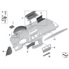 Insert en tapis dans le panneau de rangement du tableau de bord - Pièce d'origine BMW 51459127055