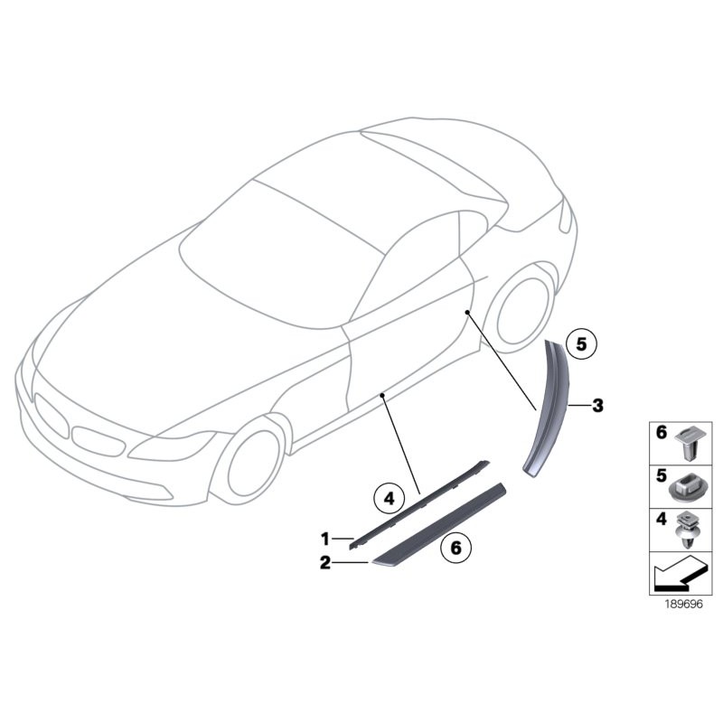 Pièce d'origine - Couvre-seuil de porte M BMW 51478040123
