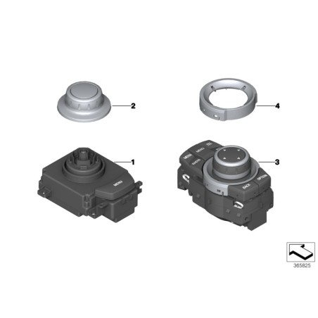 Bouton de commande du menu - Pièce d'origine BMW 6979364