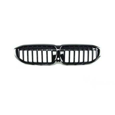 Pièce d'origine BMW 51138072086 - Grille de calandre avant M Shadow Line noire.