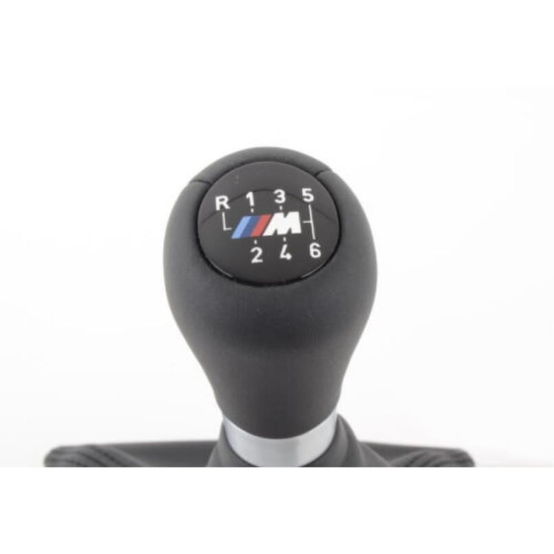 Pièce automobile : Pommeau de levier de vitesses M 6 vitesses + manchon en cuir LHD - Pièce d'origine BMW 25112284555