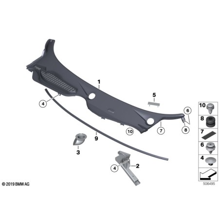 Soupape de sortie d'eau du microfiltre - Pièce d'origine BMW 64318370067