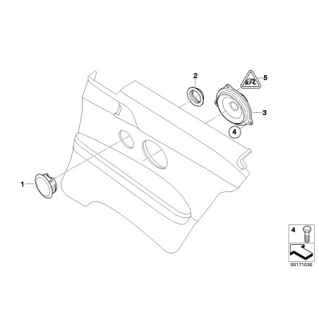 Haut-parleur de gamme moyenne - Pièce d'origine BMW 65139143231