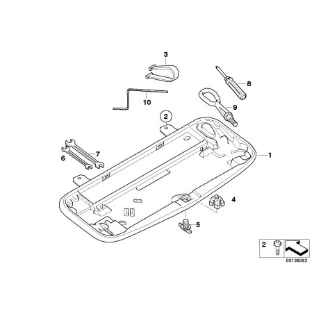 Clé à fourche ouverte de 12 mm et 13 mm pour BMW - Pièce d'origine BMW71111126148