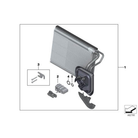 Joint torique de ligne de climatisation BMW/A - Pièce d'origine BMW64539284018