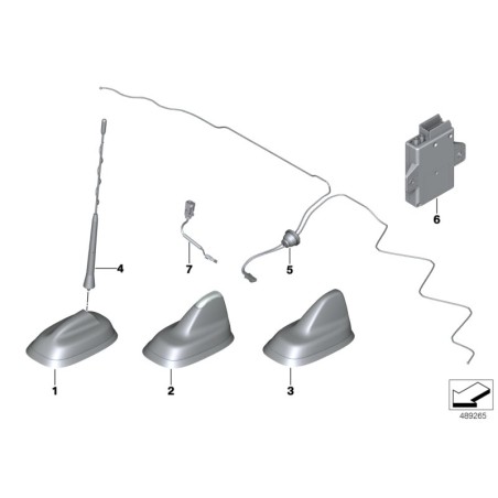 BMW/Tige d'antenne - Pièce d'origine BMW65209270026