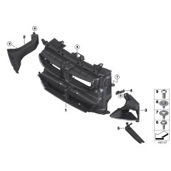 Support de radiateur auxiliaire BMW - Inférieur gauche - Pièce d'origine BMW51747325044