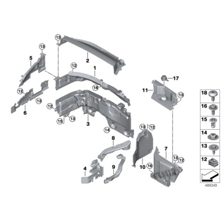 Couvercle de batterie latéral BMW - Pièce d'origine BMW51717290817