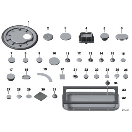 BMW/Bouchon aveugle - Pièce d'origine BMW51711855009