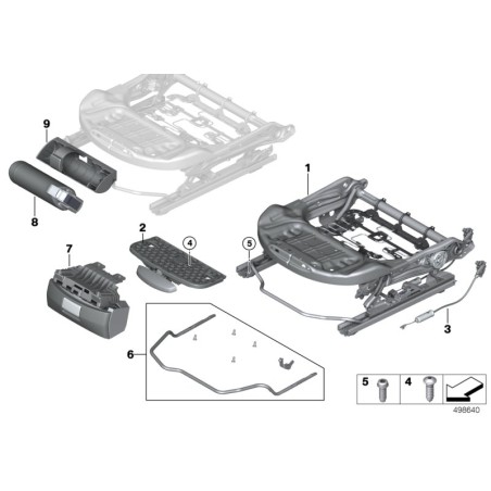 Câble de siège gauche BMW/Bowden - Pièce d'origine BMW52107409763