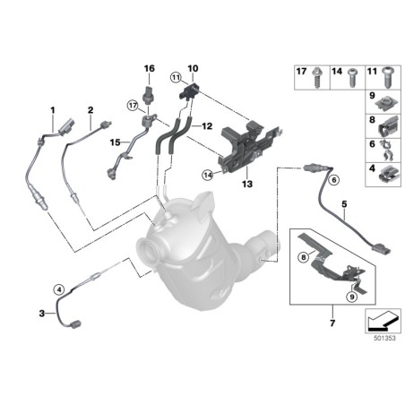 BMW/Connexion de prise de support - Blanc - Pièce d'origine BMW61131378997