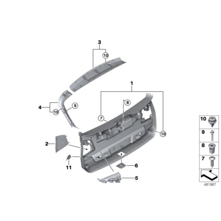 BMW/Bouton - Pièce d'origine BMW51497455851