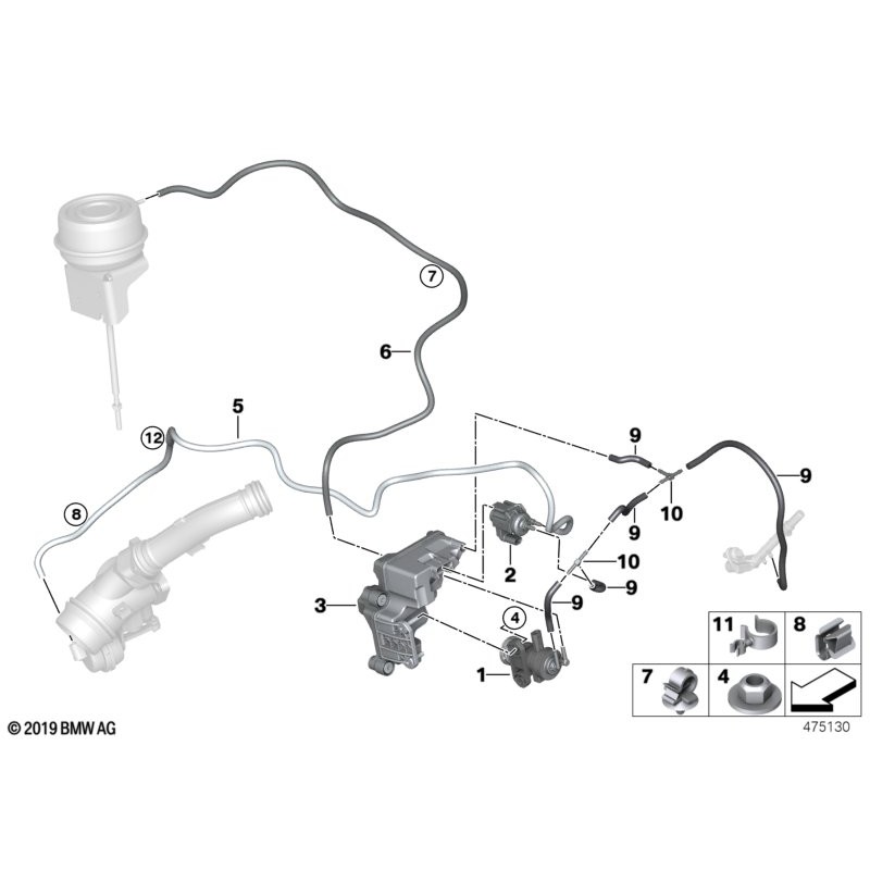 BMW/Collier de câble - Pièce d'origine BMW61138368029