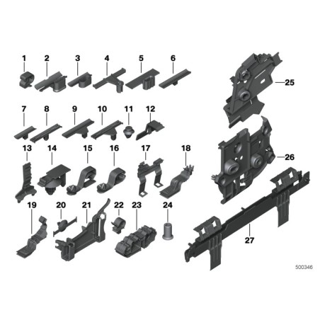 BMW/Support de câble - Pièce d'origine BMW61138400069