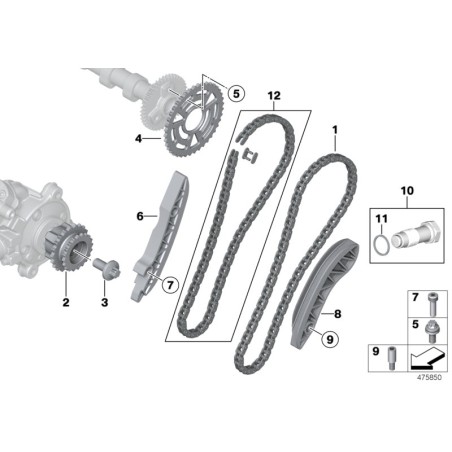 BMW/Tendeur de chaîne - Pièce d'origine BMW11318490219