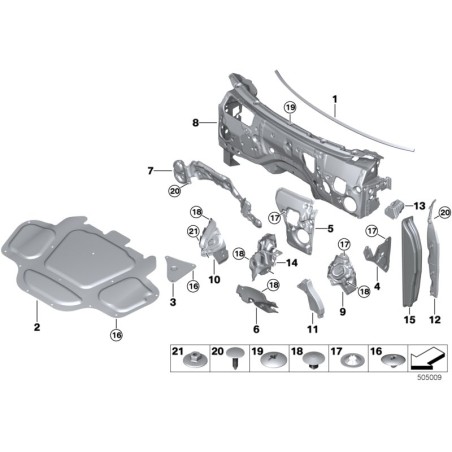 BMW/Clip - Pièce d'origine BMW51489119216