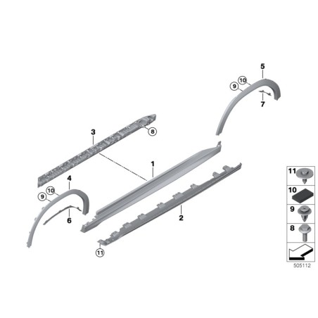 BMW/Clip - Pièce d'origine BMW51777171002