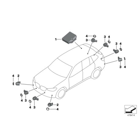 BMW/Anneau de désaccouplement PDC Torque C - Pièce d'origine BMW66209283203