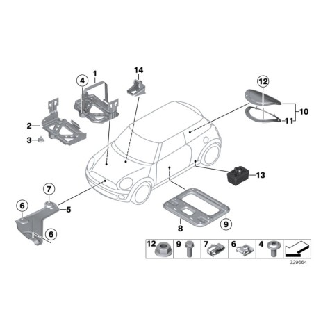 BMW/Support de raccordement du porte-échappement - Pièce d'origine BMW51717037919