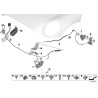 Ensemble de supports de verrouillage de capot avant - Pièce d'origine BMW 2x51237247080