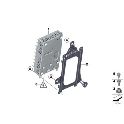 Boîtier de prise BMW/gris, lot de 10 - Pièce d'origine BMW61138364884