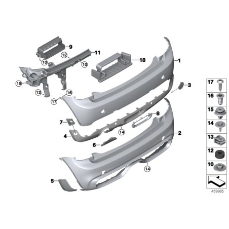 BMW/Guide pour pare-chocs côté gauche - Pièce d'origine BMW51127411145