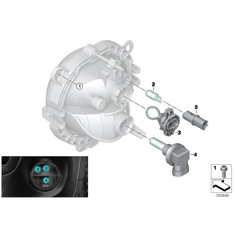 Ampoule halogène BMW/H8 - Pièce d'origine BMW63217160782