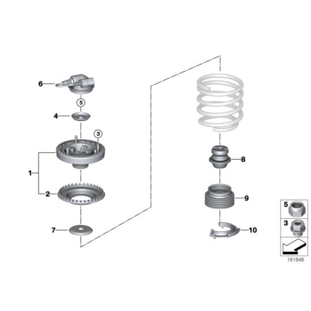 BMW/Écrou hexagonal - Pièce d'origine BMW51717895241