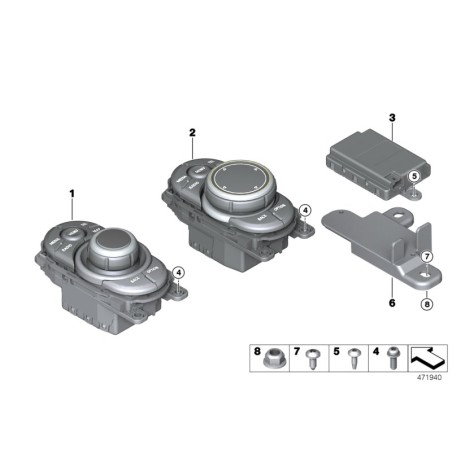 Unité de commande tactile BMW/IDrive - Pièce d'origine BMW65829347470