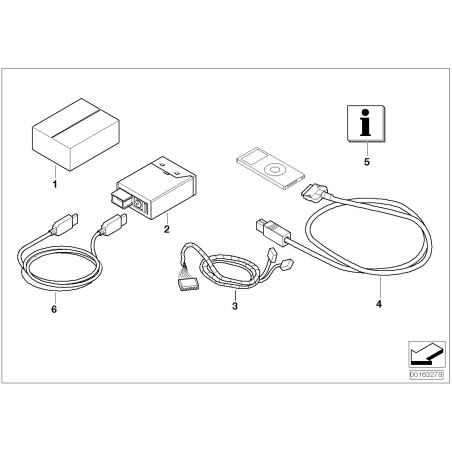 Câble BMW/IPod noir - Pièce d'origine BMW65110392132