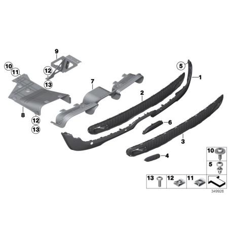 BMW/JCW GP2 Flux d'air Gauche - Pièce d'origine BMW51747330559