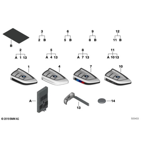 Batterie BMW/Keyfob - Pièce d'origine BMW66126912985