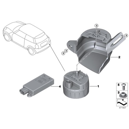 Unité de contrôle du système d'alarme de véhicule - Pièce d'origine BMW 65759233009