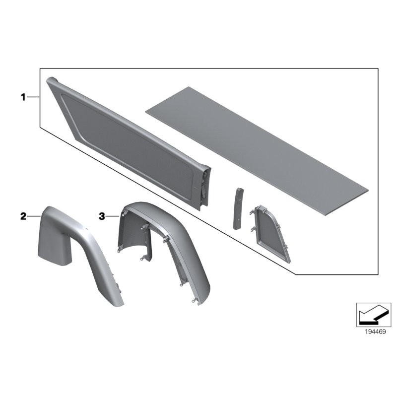 Déflecteur de vent - Pièce d'origine BMW 54347200808